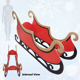 Santa Sleigh White & Gold (H: 1.19m x L: 1.95m x D: 0.75m. Internal Size L: 1.47m x W: 0.62m)