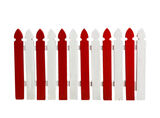 Red & White Picket Fence (H: 0.7m x W: 1.1m)