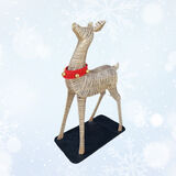 Reindeer Large Female Gold w/ Collar (H: 1.55m x L: 1.03m x W: 0.53m)