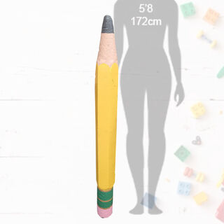Giant Yellow Pencil (H: 1.4m x Dia: 0.14m)