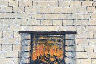 Stone Fireplace Backdrop (W: 4.7m x H: 3m)