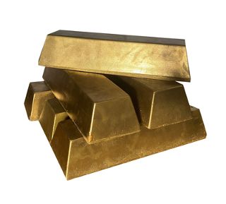 Gold Bar - Foam large (L: 39cm x H: 12cm D: 12cm)