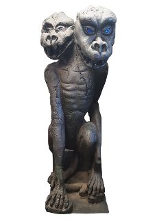 Gargoyle Large with Two Heads (H: 2.3m x W: 0.8m x D: 1.1m)