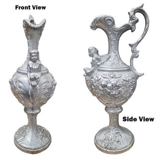 Large Silver Jug - Hard Foam (H: 50cm W: 23cm. Base Dia: 16cm)