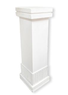 Plinth (J) White Square (H: 1m W: 0.3m)