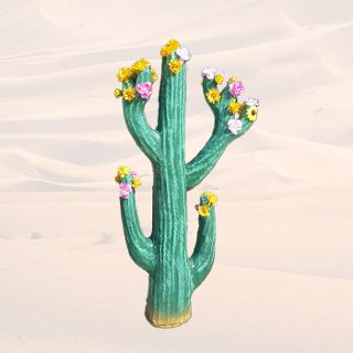 Cactus Paper-Mache Large Floral (H: 0.8m)