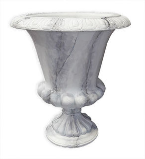 Urn (R) Marbled Round base (H: 0.6m)