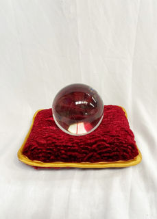 Crystal Ball - Red Cushion (H: 14cm x W: 21cm x D: 17cm)