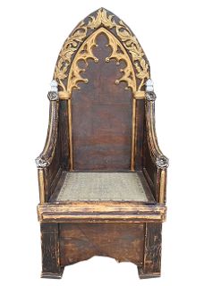 Queens Throne Silver Rose (H: 1.38m x W: 0.6m x D: 0.6m)