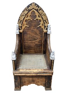 Throne Chess Piece (H: 1.38m x W: 0.6m x D: 0.6m)
