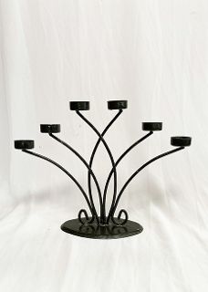 Table Candelabra Tea Candle 6pt  (H: 0.3m x W:  0.4m)