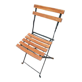 Cafe Chair Wooden Slat - WORN (H: 0.8m W: 0.38m D: 0.36m)