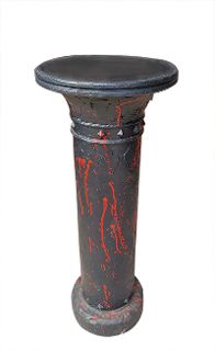 Black Plinth (A) Round Blood Splattered (H: 1m W: 0.4m)
