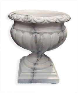 Urn (N) Marbled Short Round (H: 55cm x Base L x W: 32cm. Top Dia: 47cm x Internal Depth: 26cm)