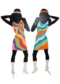 Dancing 60s Girls Cut-out (H: 1.85m x W: 0.75m)