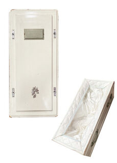 Coffin #9 Pet / Infant, White - Battered (0.67m x 0.3m x 0.23m)