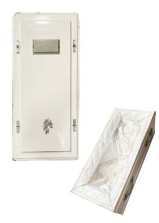 Coffin #9 Pet / Infant, White - Battered (0.67m x 0.3m x 0.23m)