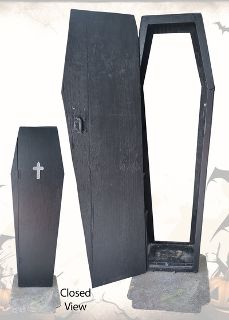 Coffin #14 Black Walk-Through (H: 2.03m x W: 0.6m x D: 0.38m)