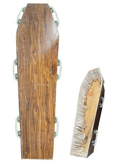 Coffin #10 Woodgrain Old - Battered (L: 1.8m x W: 0.8m x H: 0.4m)