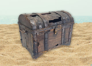 Treasure Chest #19 Rustic Medium (H: 40cm x W: 56cm x D: 40cm)