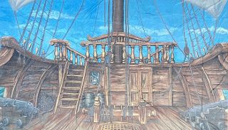 Pirate Ship Backdrop (W: 7.3m x H: 3.6m)