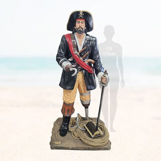 Pirate Statue Large (H: 1.9m x W: 0.9m x D: 0.68m)