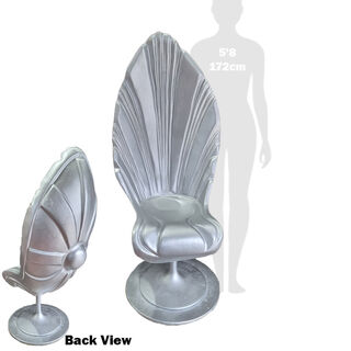 Silver Shell / Space Throne - Rotates (H: 1.55m x Base Dia: 0.63m x W: 0.7m)
