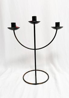 Table Candelabra Black 3pt Round Base (H: 0.35 m)
