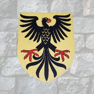 Shield Medieval German Eagle (H: 66cm W: 60cm)
