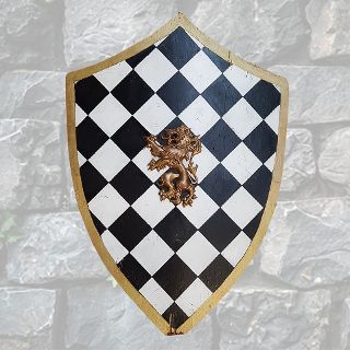 Shield Medieval Chequer Board (H: 80cm W: 60cm)