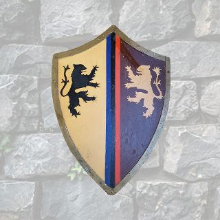 Shield Medieval Opposing Lions (H: 80cm W: 60cm)