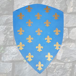 Shield Medieval Fluer De Lis (H: 80cm W: 60cm)