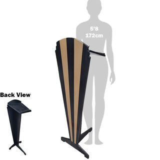 Lectern 1920s Black & Gold (H: 1.2m x W: 0.4m x D: 0.4m)