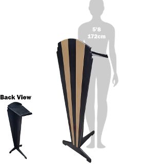 Lectern 1920s Black & Gold (H: 1.2m x W: 0.4m x D: 0.4m)