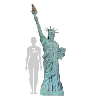 Statue of Liberty Large (H: 2.55m xL: 0.98m x W: 0.8m. Base - L: 0.7m x  W: 0.6m)