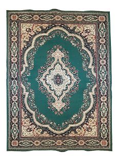 Rug #308 Persian Beige, Green & Cream (1.9m x 1.45m)