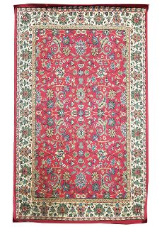 Rug #505 Persian Red, Cream & Green (1.6m x 2.3m)