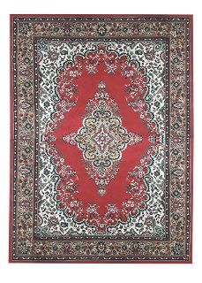 Rug #358 Persian Red, Green & Cream (1.2m x 1.7m)