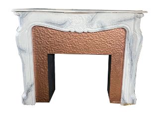 Fireplace #2 White Marble (H: 1.2m x W: 1.5m x D: 0.4m)