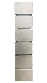 Silver Sci-Fi Cube Column (H: 2.1m W: 0.5m)
