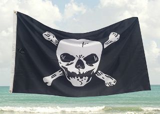 Flag Pirate #1 Skull w/ Crossbone (H: 0.9m x W: 1.5m)