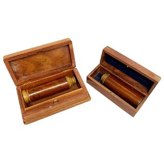 Small Brass Telescope in box (Compressed L: 15cm)