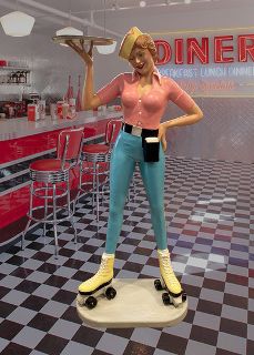 Waitress on Roller Skates (H: 1.6m)