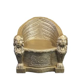 Gold Lion Throne (H: 85cm x L: 82cm x W: 55cm)
