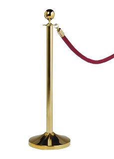 Gold Crowd Barrier Pole (H: 1m)