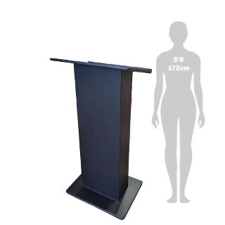 Lectern Black Wooden #2 - Taller (H: 1.26m)