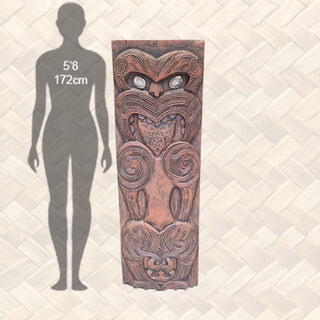 Maori Carving #27 Resin Flat (H: 1.5m x W: 0.49m x D: 0.05m)