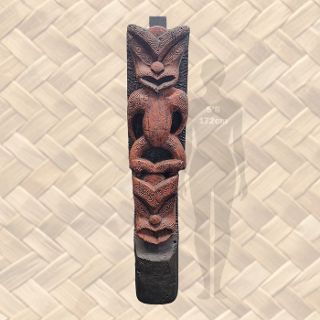 Maori Carving #9 Totem (H: 1.96m x Base W: 0.29m x D: 0.27m)