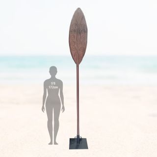 Carved Island Paddle (H: 2.9m x W: 0.4m)