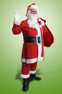 Santa Suit Red Polyester Linen $90.90 ex GST